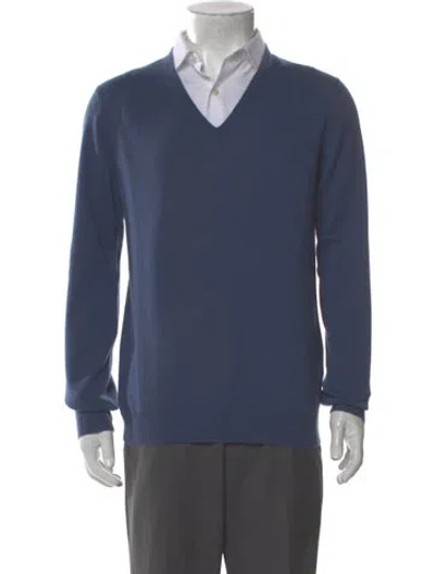 Pre-owned Prada 2015 Cashmere Cardigan In Blue