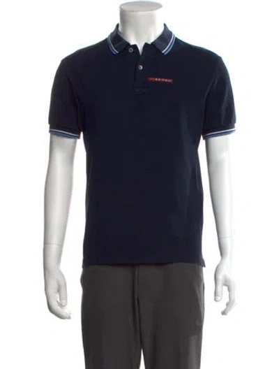 Pre-owned Prada 2015 Collar Polo Shirt In Blue