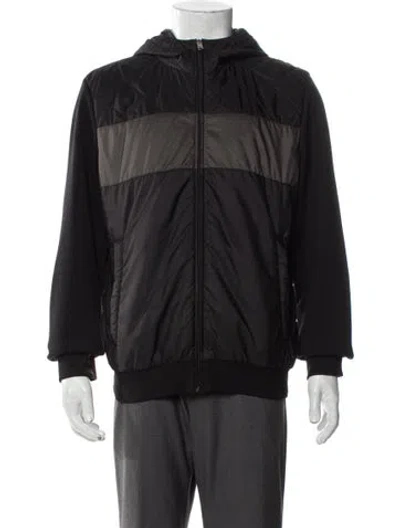Pre-owned Prada 2015 Colorblock Pattern Windbreaker In Gray