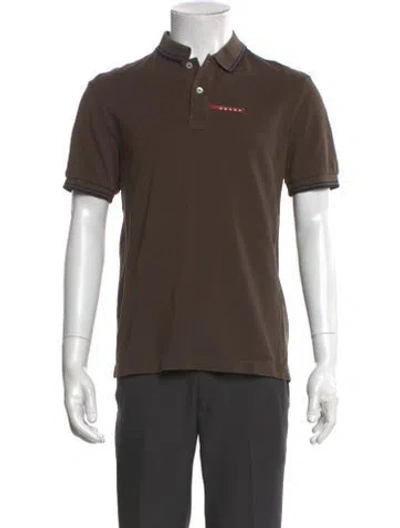 Pre-owned Prada 2015 Crew Neck Polo Shirt In Green