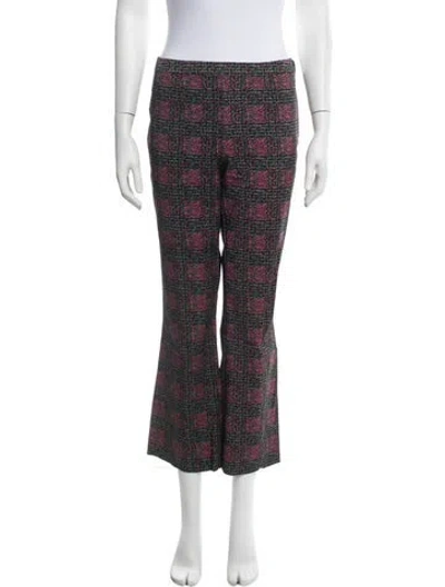 Pre-owned Prada 2015 Flared Pants In Green/pink