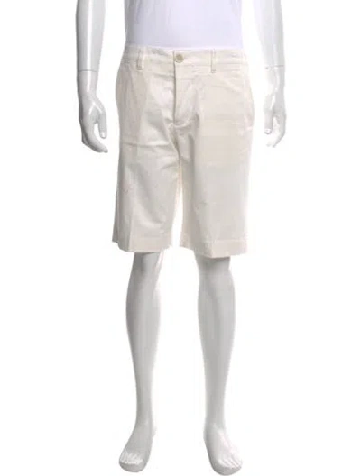 Pre-owned Prada 2015 Flat Front Shorts In White