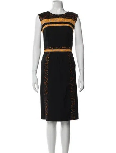 Pre-owned Prada 2015 Knee-length Dress In Black