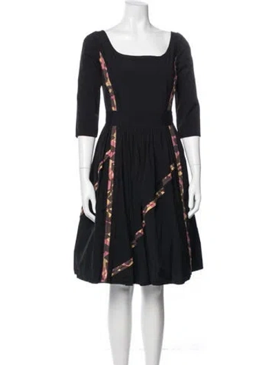 Pre-owned Prada 2015 Knee-length Dress In Black