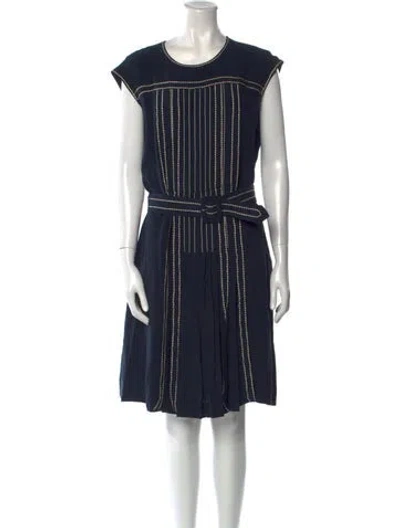 Pre-owned Prada 2015 Knee-length Dress In Blue