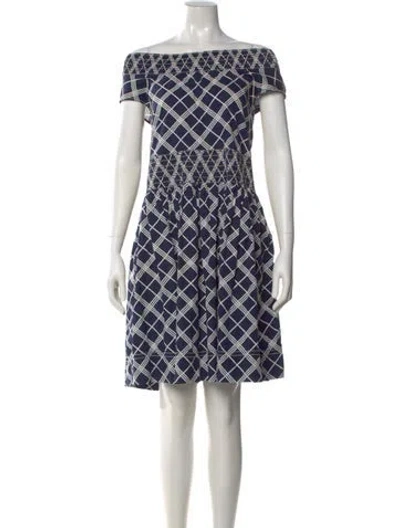 Pre-owned Prada 2015 Knee-length Dress In Blue
