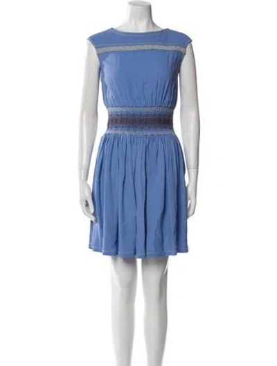 Pre-owned Prada 2015 Knee-length Dress In Blue