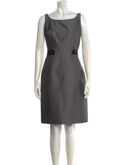 Pre-owned Prada 2015 Knee-length Dress In Gray
