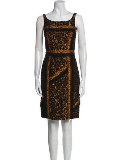 Pre-owned Prada 2015 Knee-length Dress W/ Tags In Orange