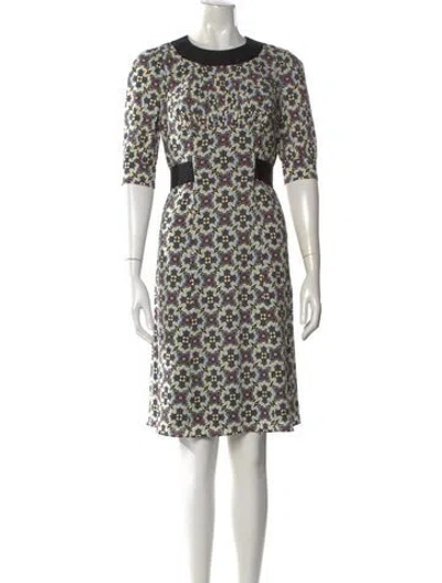Pre-owned Prada 2015 Knee-length Dress In Yellow