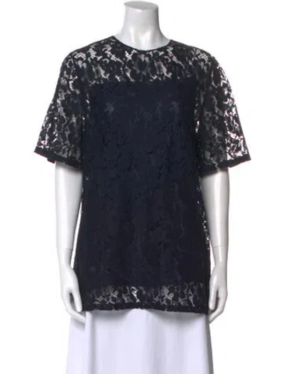 Pre-owned Prada 2015 Lace Tunic In Blue