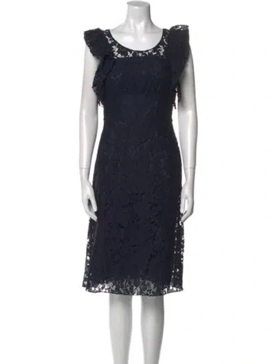 Pre-owned Prada 2015 Midi Length Dress In Blue
