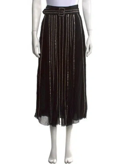 Pre-owned Prada 2015 Midi Length Skirt In Black