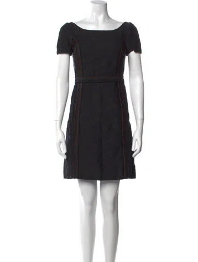 Pre-owned Prada 2015 Mini Dress In Black