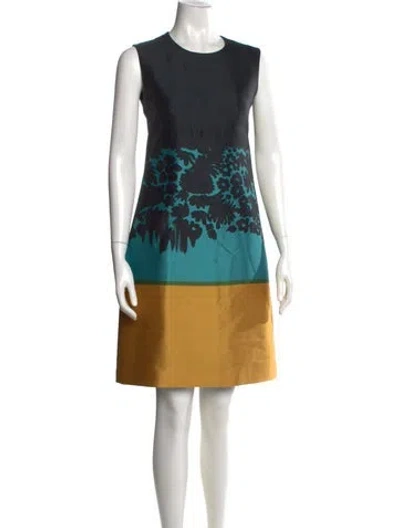 Pre-owned Prada 2015 Mini Dress In Blue