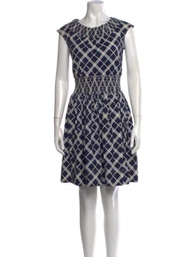 Pre-owned Prada 2015 Mini Dress In Blue