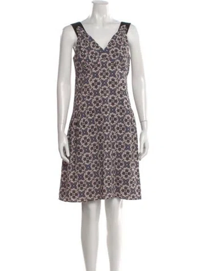 Pre-owned Prada 2015 Mini Dress In Purple