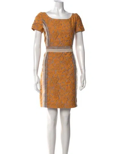 Pre-owned Prada 2015 Mini Dress In Yellow