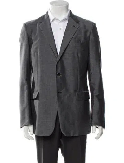 Pre-owned Prada 2015 Mohair Blazer In Gray