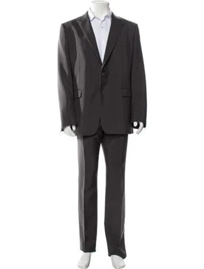 Pre-owned Prada 2015 Mohair Two-piece Blazer In Gray
