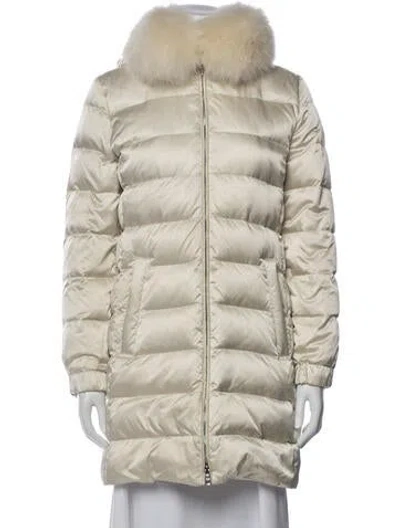 Pre-owned Prada 2015 Nylon Down Coat In White