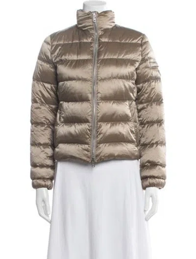 Pre-owned Prada 2015 Nylon Down Jacket In Brown