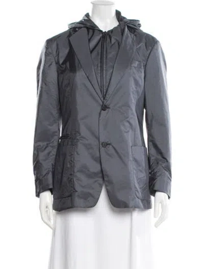 Pre-owned Prada 2015 Nylon Jacket In Blue