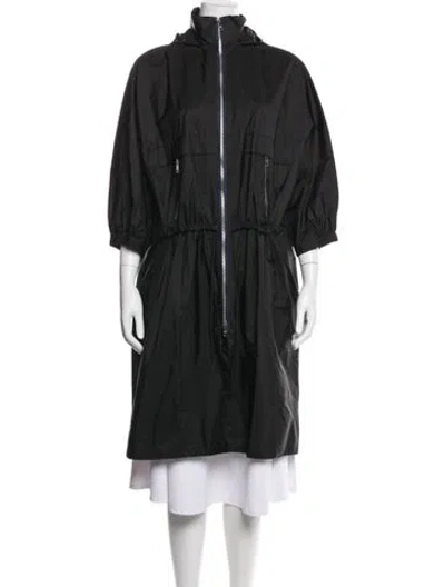 Pre-owned Prada 2015 Nylon Parka In Black