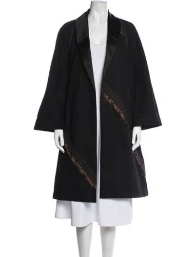 Pre-owned Prada 2015 Patterned Coat In Black