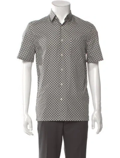 Pre-owned Prada 2015 Printed Shirt In Gray