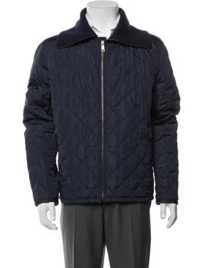 Pre-owned Prada 2015 Puffer Coat In Blue