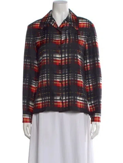 Pre-owned Prada 2015 Silk Blouse In Multi