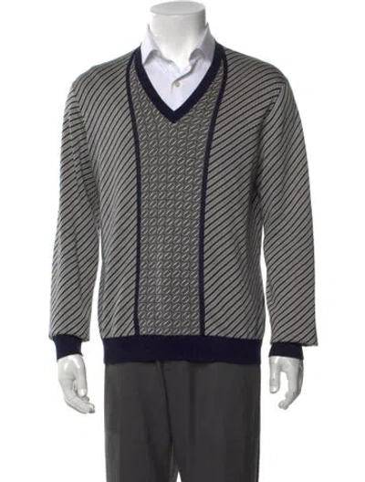 Pre-owned Prada 2015 Silk Pullover In Blue