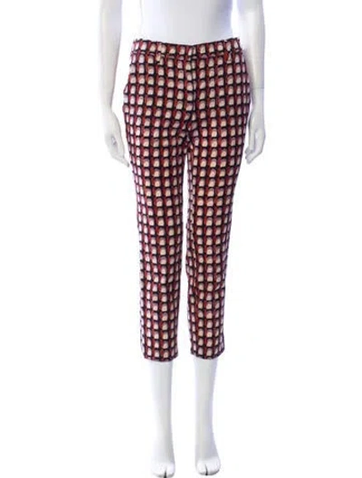 Pre-owned Prada 2015 Skinny Leg Pants In Red