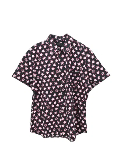 Pre-owned Prada 2015 Star-print Shirt In Black