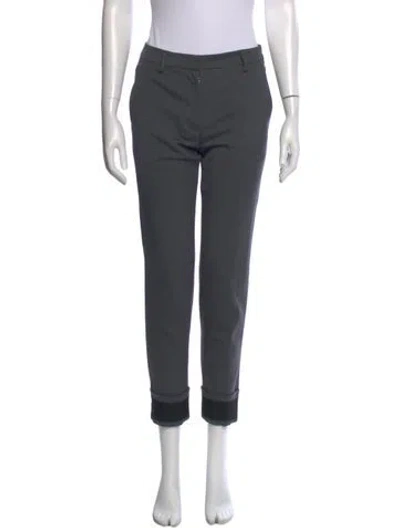 Pre-owned Prada 2015 Straight Leg Pants In Gray