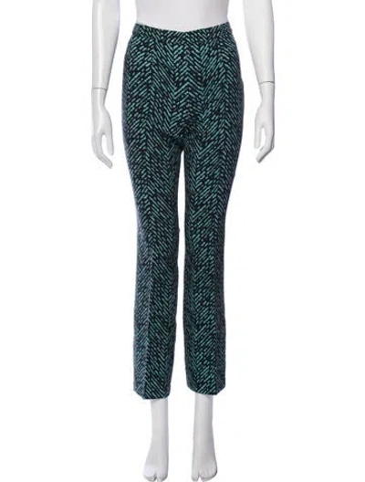 Pre-owned Prada 2015 Straight Leg Pants In Green