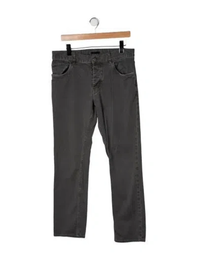 Pre-owned Prada 2015 Straight-leg Jeans In Grey