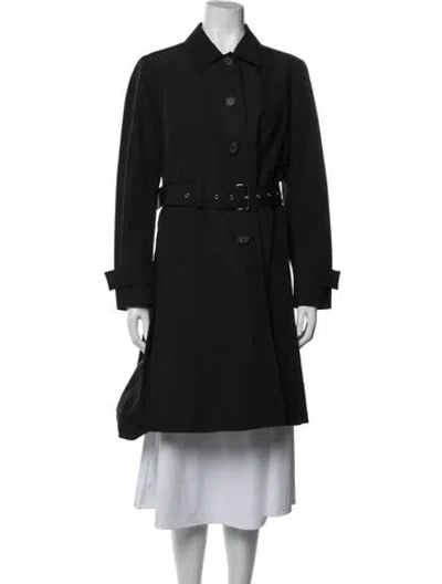 Pre-owned Prada 2015 Trench Coat In Black