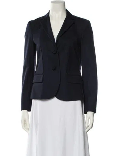 Pre-owned Prada 2015 Virgin Wool Blazer In Blue