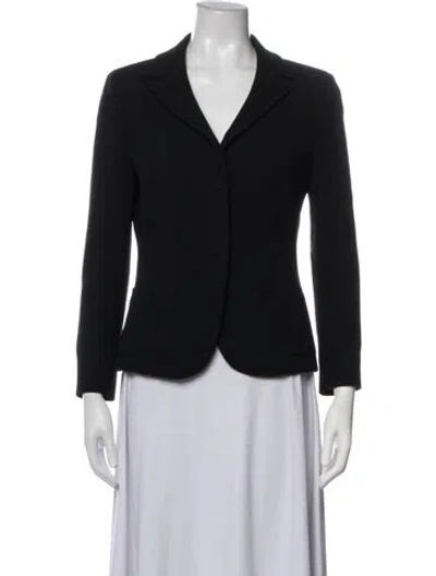 Pre-owned Prada 2015 Virgin Wool Jacket In Black