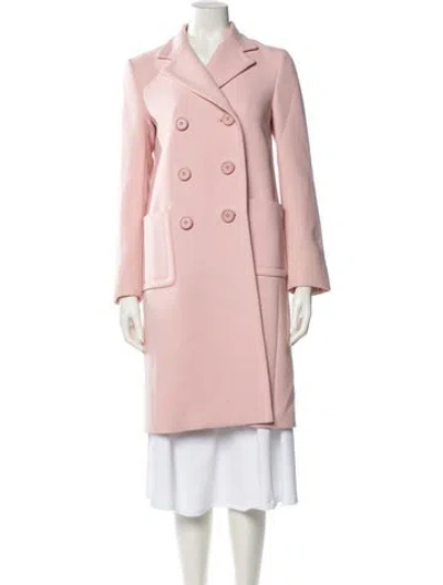 Pre-owned Prada 2015 Virgin Wool Peacoat In Pink