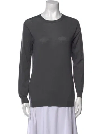 Pre-owned Prada 2015 Virgin Wool Sweater In Gray