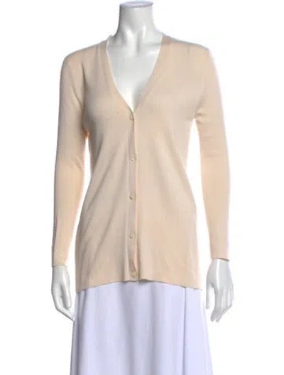 Pre-owned Prada 2015 V-neck Sweater In Neutral