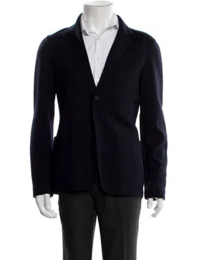 Pre-owned Prada 2015 Wool Jacket In Blue