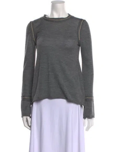 Pre-owned Prada 2015 Wool Sweater In Gray