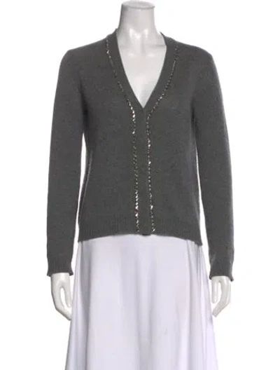 Pre-owned Prada 2015 Wool Sweater In Gray