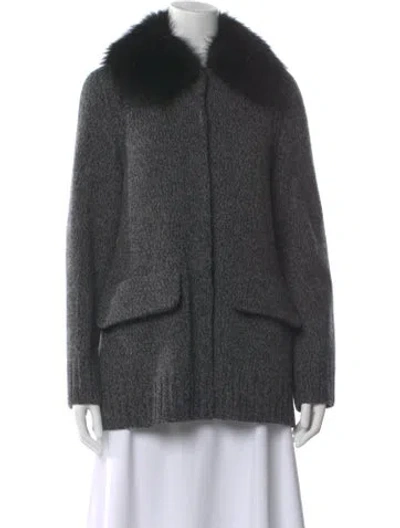 Pre-owned Prada 2015 Wool Sweater In Gray