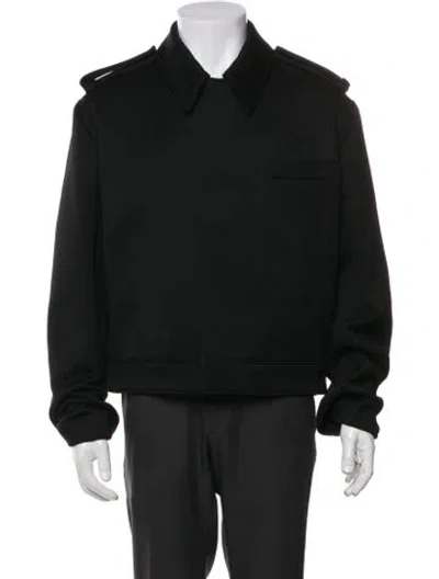 Pre-owned Prada 2015 Wool Trucker Jacket In Black