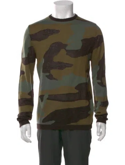 Pre-owned Prada 2016 Camouflage Print Pullover In Green